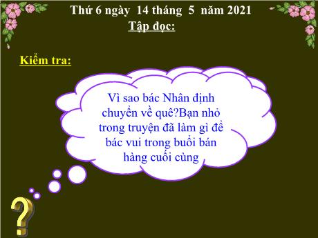 Bài giảng môn Tiếng Việt 2 - Tập đọc: Đàn bê của anh Hồ Giáo - Năm học 2020-2021