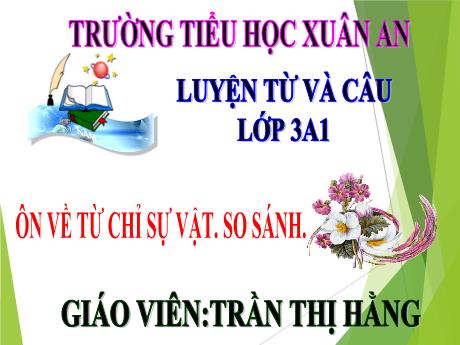 Bài giảng Tiếng Việt Lớp 3 (Luyện từ và câu) - Ôn về từ chỉ sự vật so sánh - Võ Thị Thu Hằng