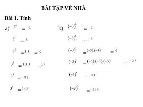 Bài giảng Toán 7 - Lũy thừa của một số hữu tỉ (Buổi 2)