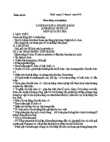 Giáo án các môn Lớp 1 - Tuần 30+31 - Năm học 2020-2021 - Phạm Thị Thu Hiền