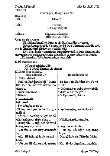 Giáo án các môn Lớp 3 - Tuần 24 - Năm học 2020-2021 - Nguyễn Thị Thúy